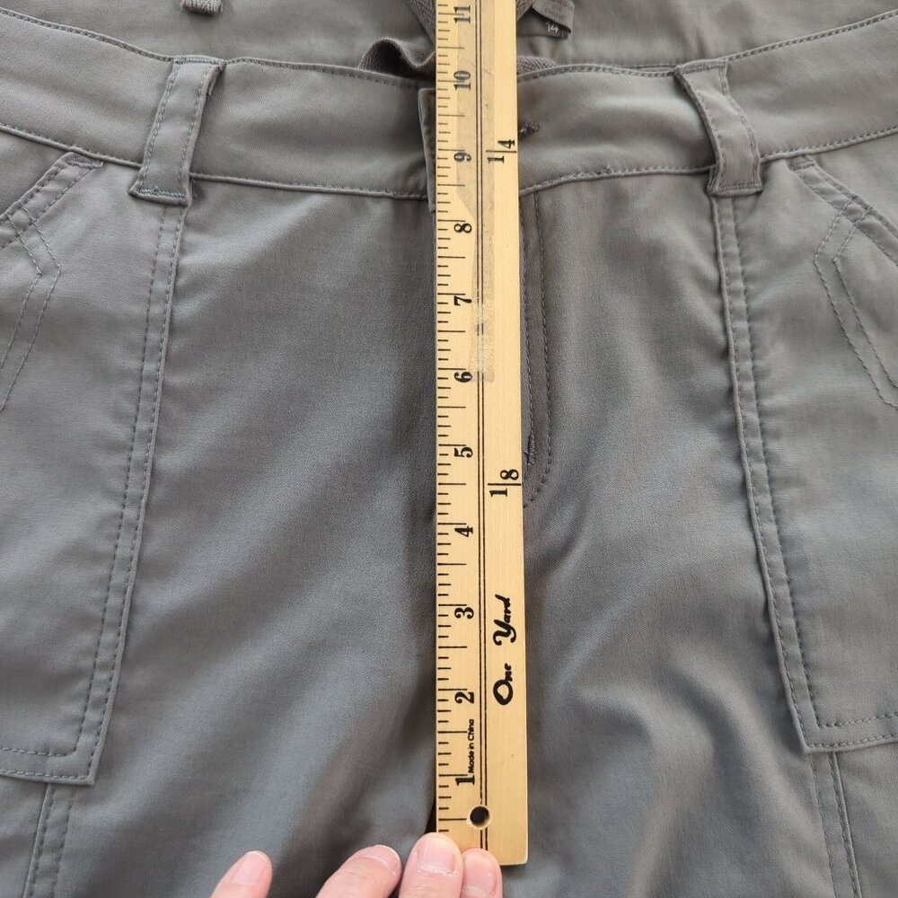 Prana Women’s Monarch Convertible Gray Hiking Outdoor Pants or Shorts sz 14 - Picture 16 of 16